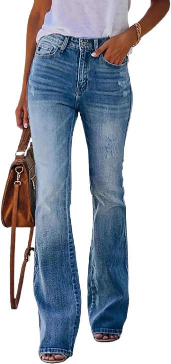 High Waisted Wide Leg Bootcut Jeans