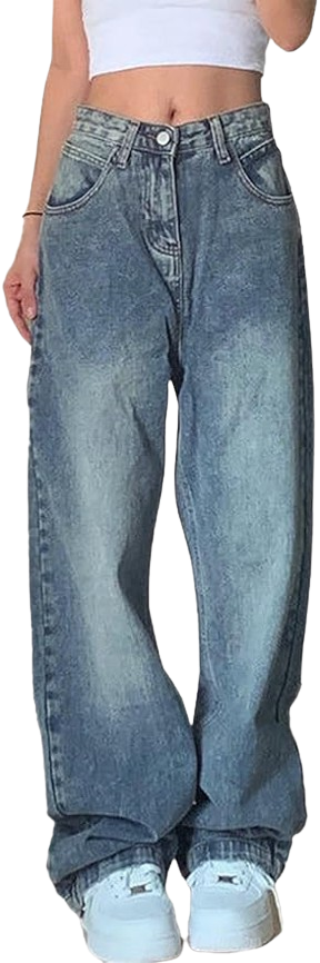 Earl Jean Women Wide Leg Baggy Jeans